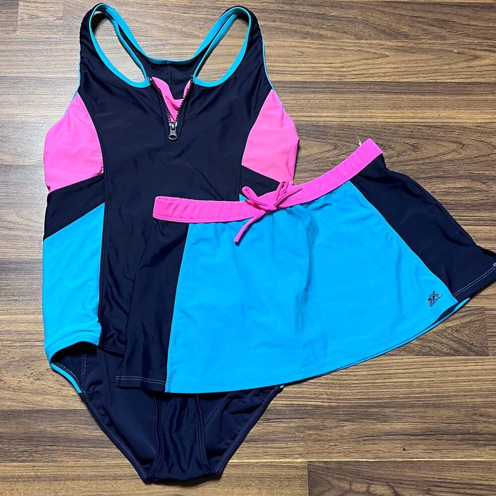 ZeroXposur Swimsuit and Swimskirt 2 Piece Set